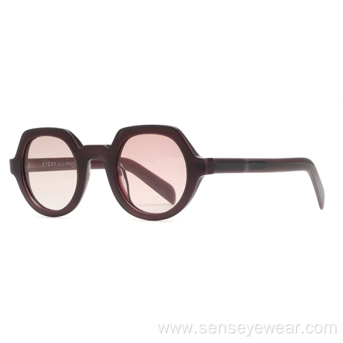 High End UV400 ECO Round Acetate Polarized Sunglasses